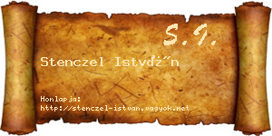 Stenczel István névjegykártya