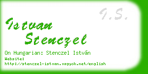 istvan stenczel business card